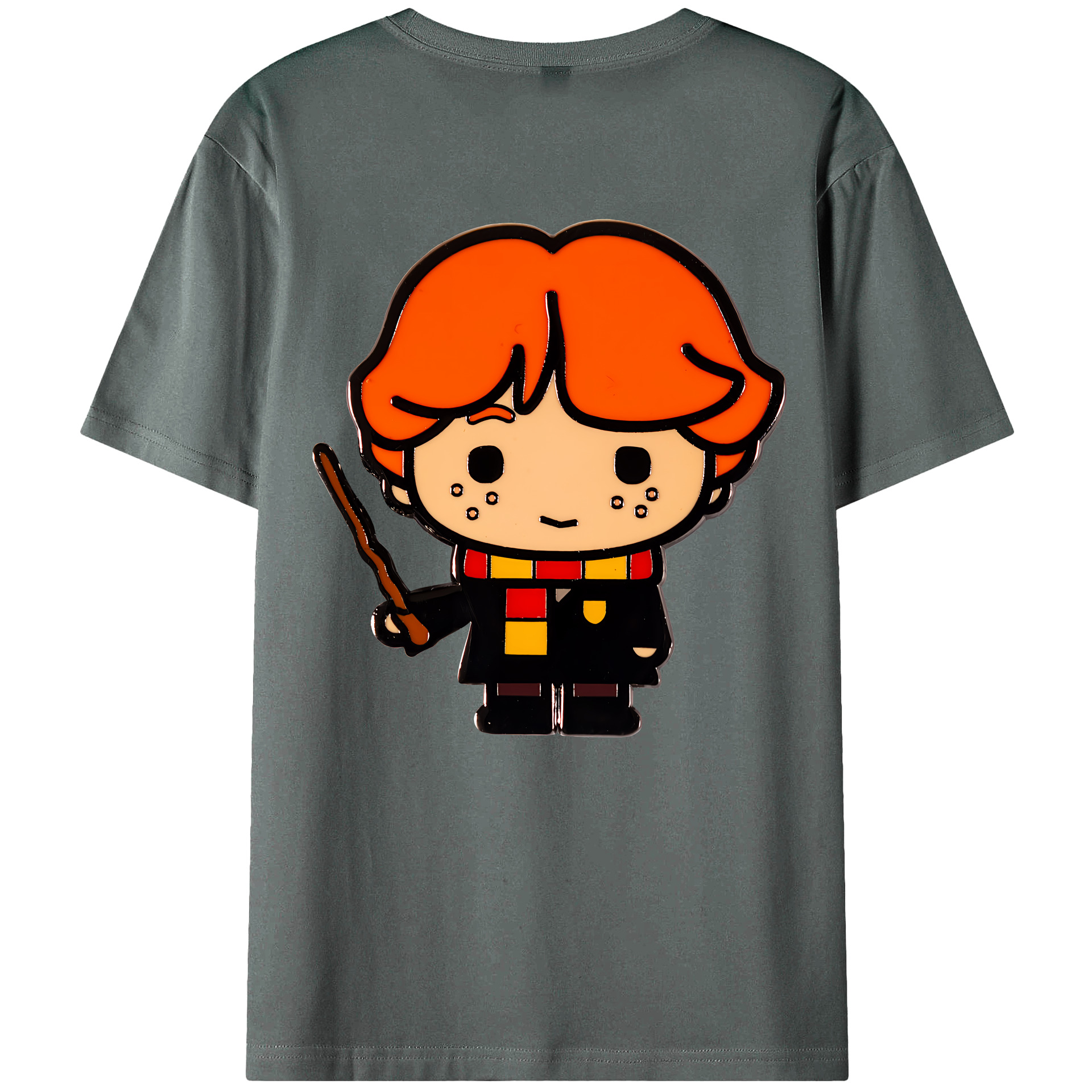 （画像用） Harry Potter ハリー・ポッターシリーズ 綿100％ メンズ半袖Tシャツ（バックプリント） 通気性